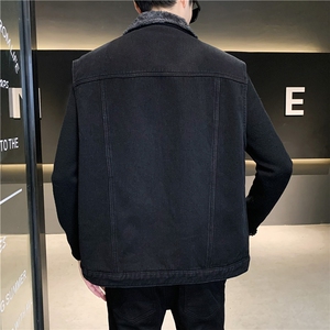 MJ214J-65-限价98 M-5XL 牛仔马夹大码加绒羊羔绒工装ins图片