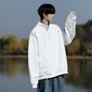 8XL-M星星铆钉半拉链卫衣大码重磅痞帅高街小众立领外套WY5109P58图片