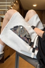 X2418-TP35控价58夏季细格短裤设计感五分裤学生运动休闲裤男，男装休闲裤，电商A102-1
