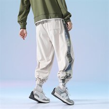 日系2024秋冬款撞色拼接灯芯绒束脚运动休闲潮牌卫裤8801-P50控69,男装休闲裤,星座914-3