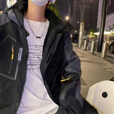 抖音品质加绒奥力绒冲锋衣防水连帽夹克户外工装夹克JK2262-P115，男装夹克，电商A020