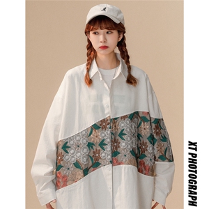 1刺绣潮M-5XL大码95%聚酯纤维5%氨纶长袖衬衫男CS9743P50控78,男装衬衫,星座226-2