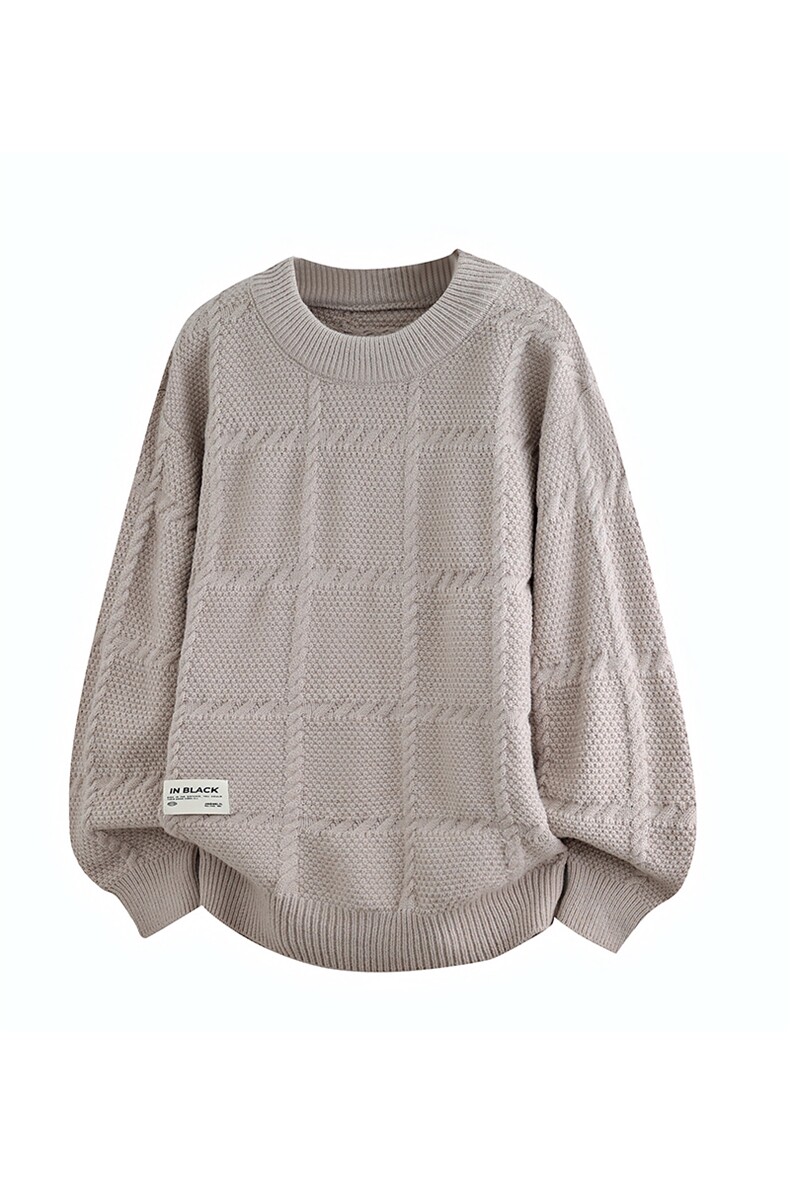2024【新品】秋冬加绒圆领毛衣男士针织打底衫潮流-M5147-P45,男装T恤,星座1105