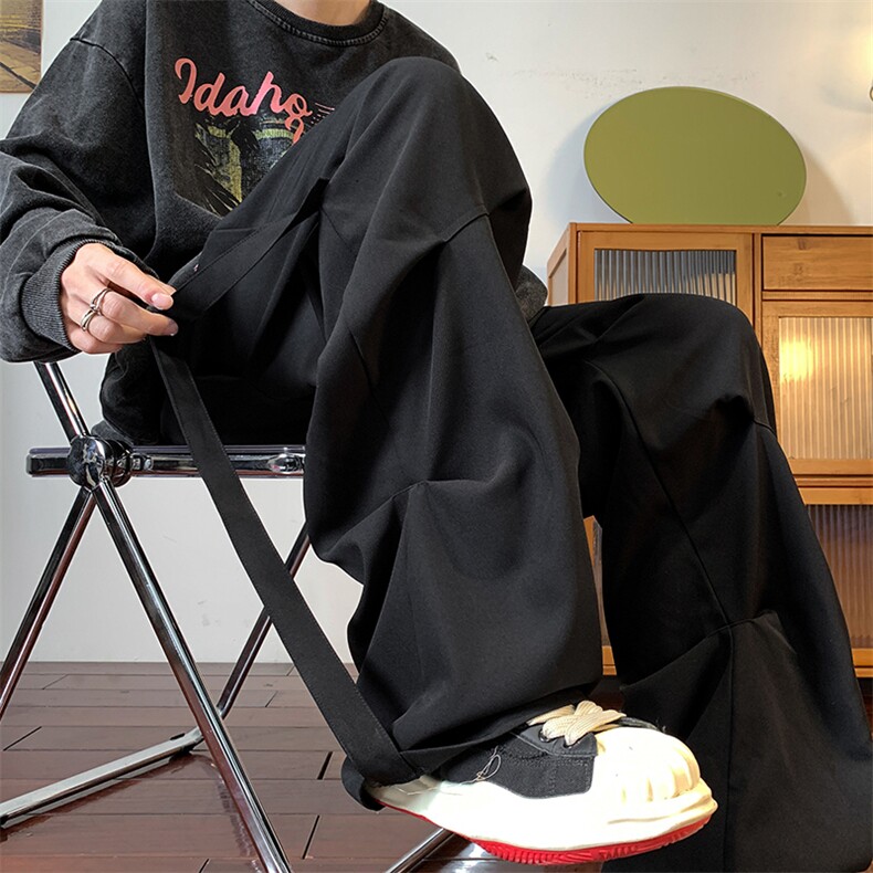 8XL-M休闲裤男秋冬季加肥加大码西裤高街显瘦拖地裤9026p68控88,男装休闲裤,电商D206-1