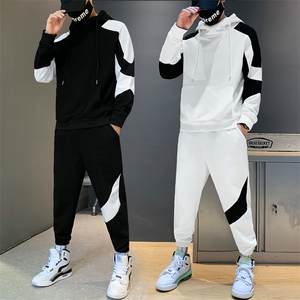 卫衣套装男秋季新款连帽衣服青少年套头宽松两件套DS953T图片