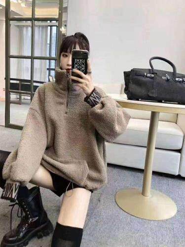 冬季新款颗粒绒卫衣，女装卫衣/绒衫，艾伊贝雪