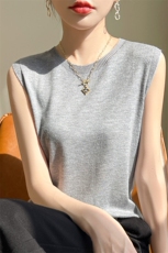 夏季新款女装无袖针织衫背心圆领内搭打底衫上衣修身显瘦，女装背心吊带，贵皇网供仓