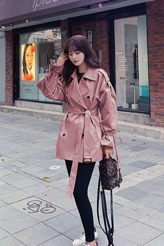 大货已出，点击率好，短款风衣外套8306-868p110k158,女装风衣,Mushroom