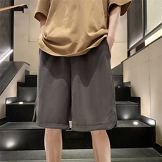 多色开叉休闲短裤男夏季ins潮流沙滩裤宽松直筒K10093-P35，男装休闲裤，星座1109-3