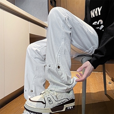 加长版裤子男高个子春秋微喇牛仔裤185cm110直筒KZ015P60加绒P70，男装牛仔裤，电商B312