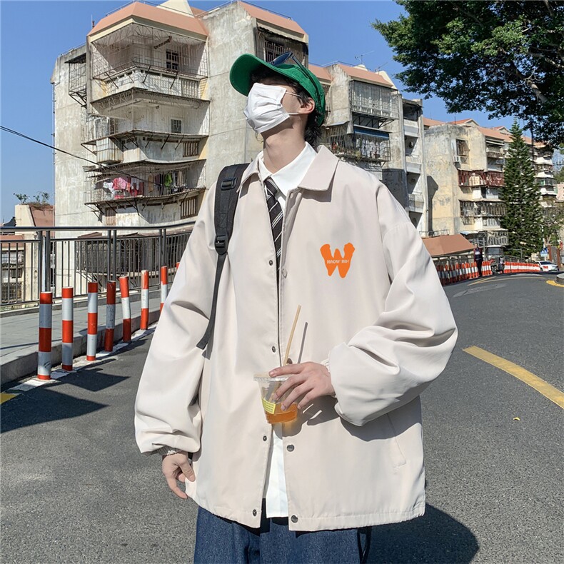 ！23秋季新款宽松大码港风黄色W夹克外套JK16115-P50控68,男装夹克,星座508（原C305）