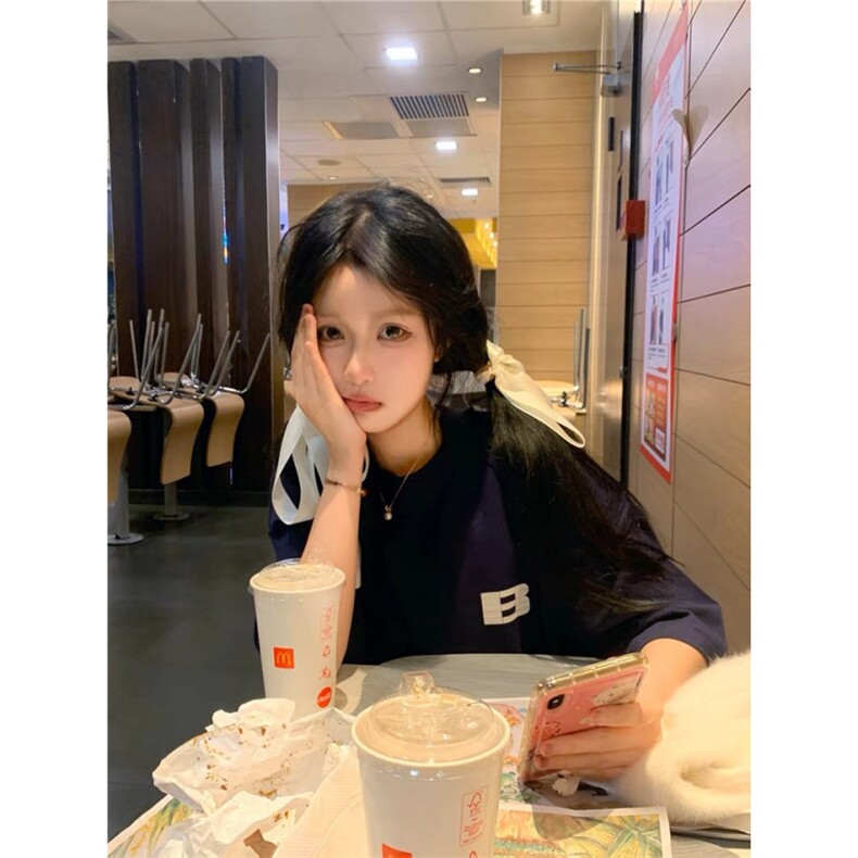 T0666-P25男女款情侣宽松百搭美式复古字母纯棉印花短袖,男装T恤,星座617A-2
