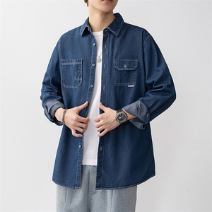 25年春季长袖衬衫工装潮流牛仔衬衣宽松现货DS-C323-1-N82-批50图片