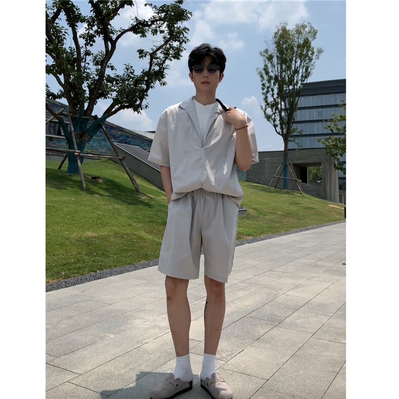 高端莱赛尔天丝面料假两件套装M-2XLP125，男装休闲套装，电商C313