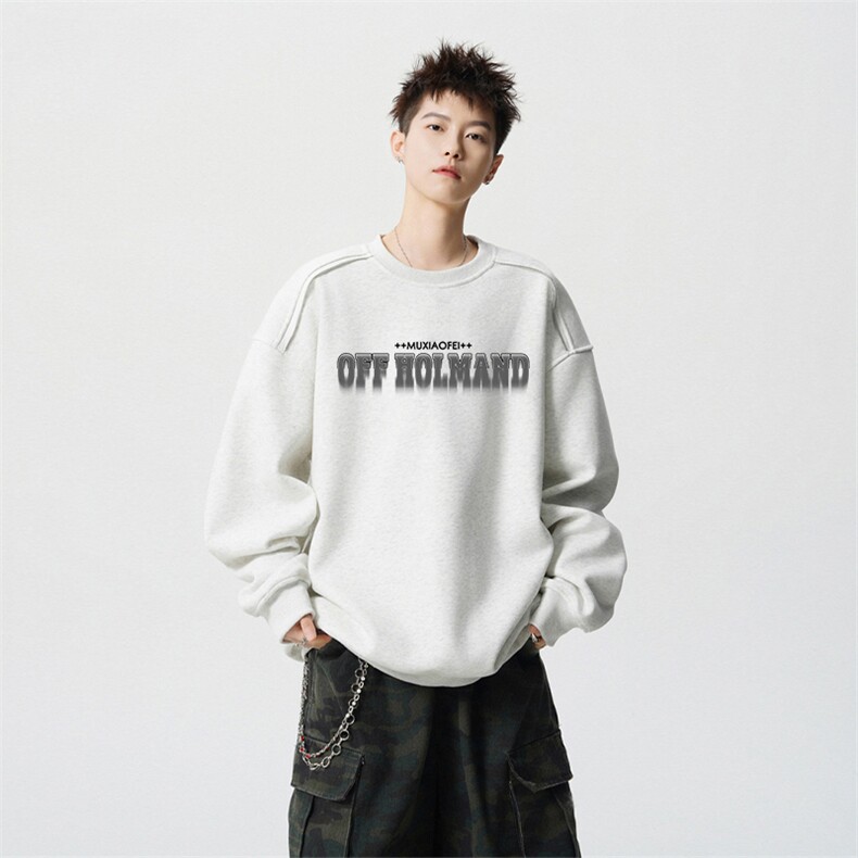 得物供货、重磅420克现货 圆领卫衣宽松HD019-1-WY2675LL-P35图片