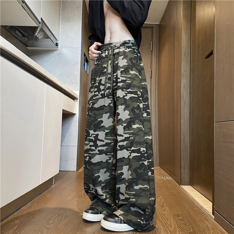 抖音品质迷彩印花潮流宽松运动休闲卫裤B315-K25830-特p35控68,男装休闲裤,电商B315
