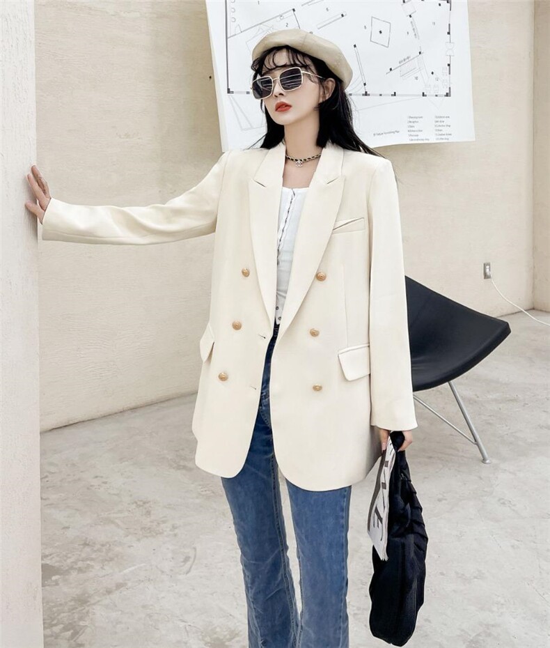 金属扣西服外套，时尚简约大方，其它，佐妍千黛