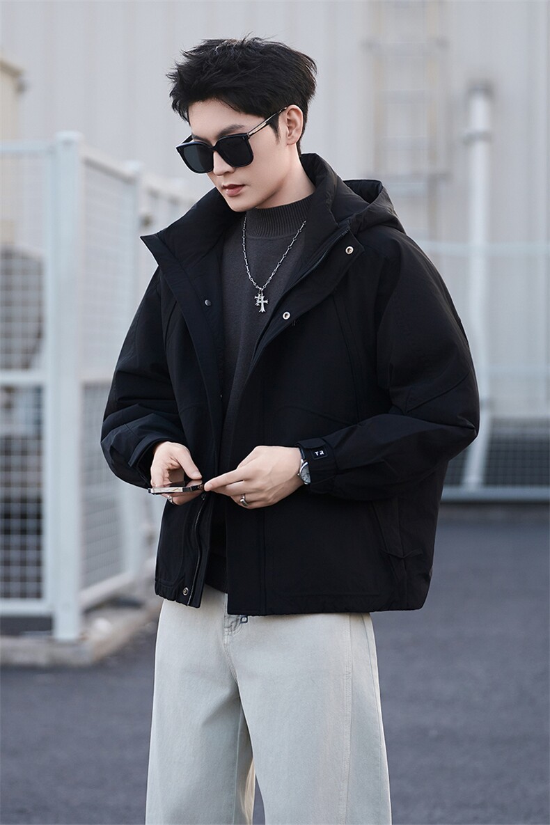 55805-L-3XL-P215标50绒社会小伙男士休闲工装连帽防寒羽绒服男,男装羽绒服,电商B255
