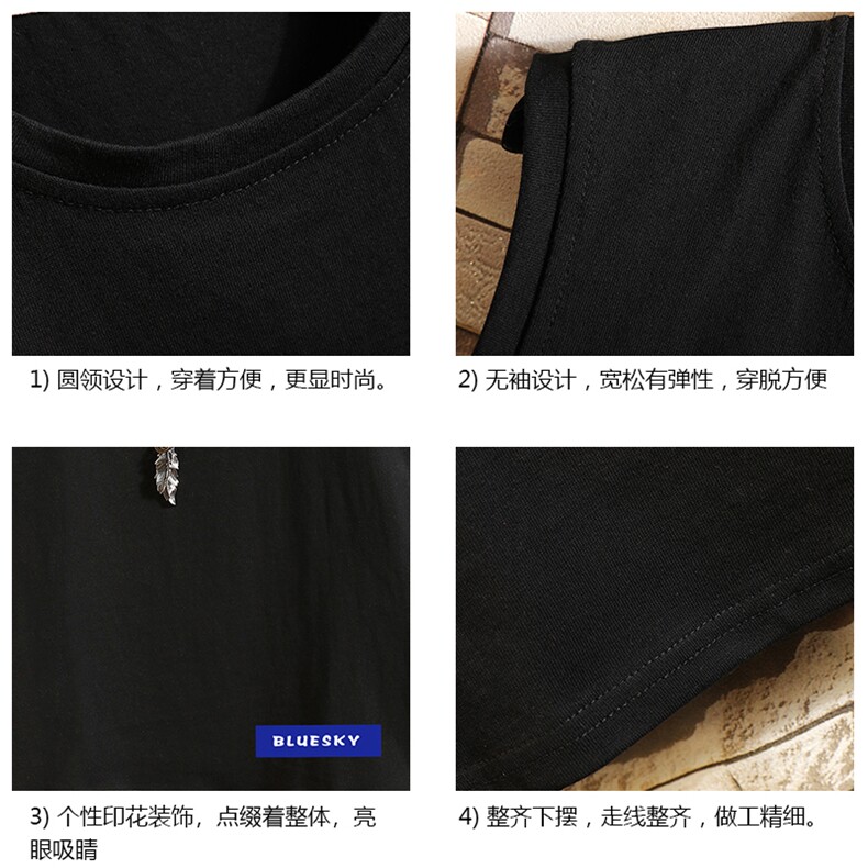 BX25202-P20港风运动汗背心男大码汗衫男无袖T恤男砖墙,男装T恤,电商A040A