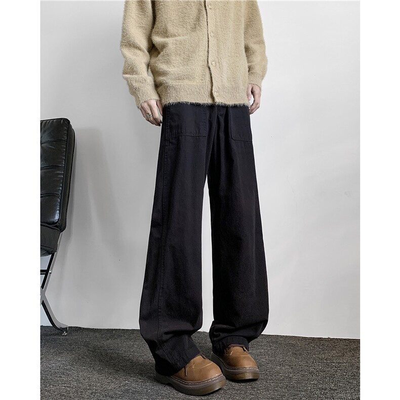 美式高街裤子男潮牌休闲裤cleanfit微喇垂感伐木工装裤K615-P55,男装休闲裤,星座308B-2