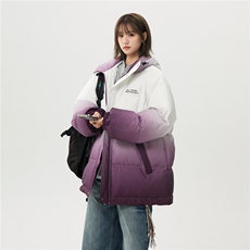 XZ-230-1MY701中性风简约轻奢百搭扎染渐变休闲连帽棉服P118控158，男装棉衣，星座230-1