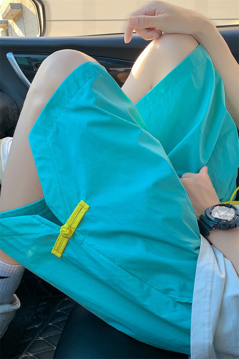夏季新款多巴胺撞色排扣设计宽松速干短裤DK7957-特P22,男装牛仔裤,电商A059