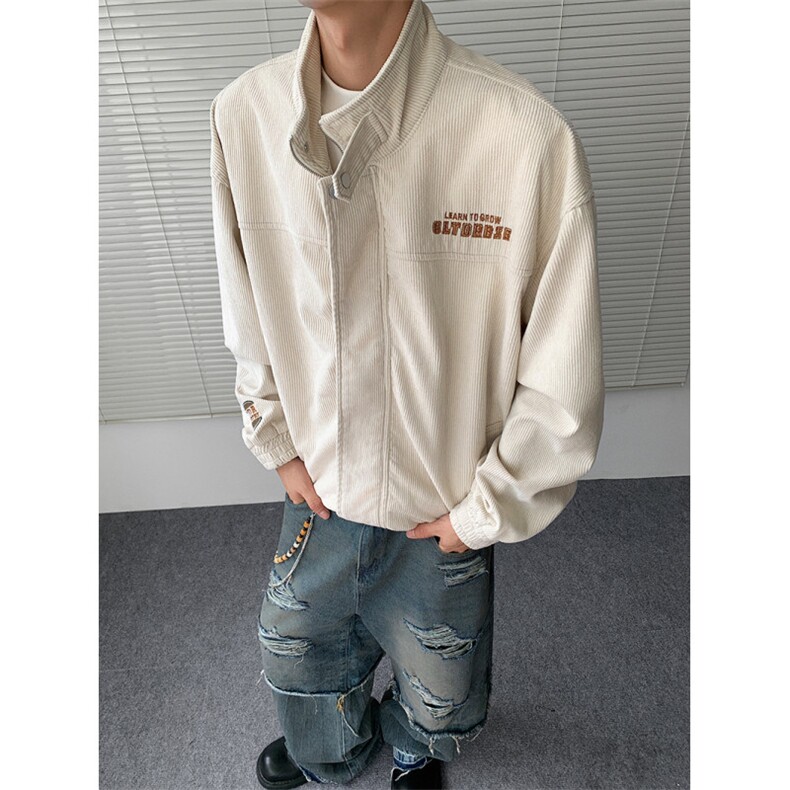 得物二开灯芯绒美式高街潮牌夹克外套男2026秋季新款JK1277-P88,男装夹克,星座1103-3