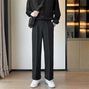 217-2-HK2358-P45春季新款直筒休闲裤男小西裤垂感西装裤图片