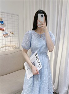 DINO BIENS【现货】 夏季新款 定制压花纯色连衣裙,女装连衣裙,迪诺比亚