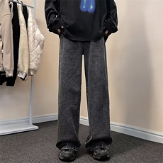 美式高街牛仔裤男韩版潮流个性帅2024春季ins宽松长裤RK1298-P47，男装牛仔裤，星座412-3
