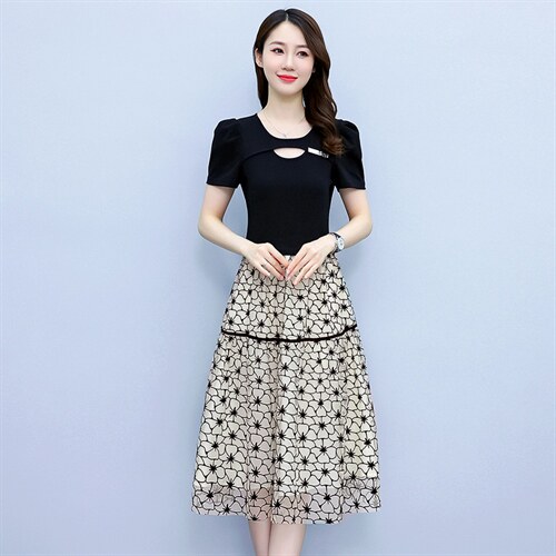 今年流行减龄一整套穿搭时尚裙女半身裙夏季2025新款，女装连衣裙，布芭啦