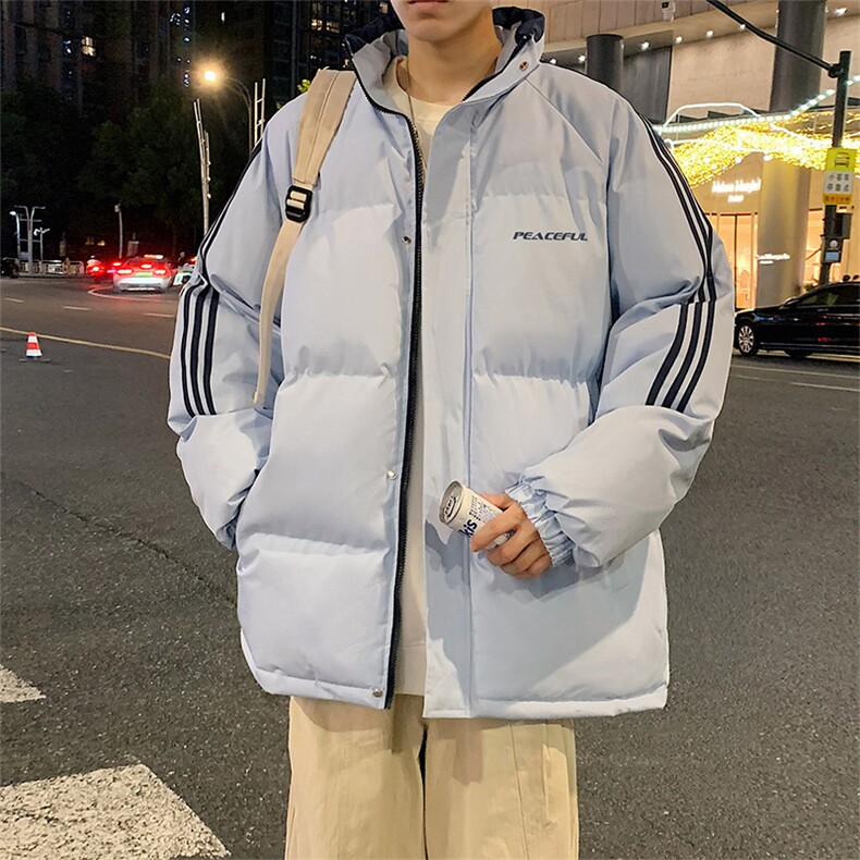 潮美式情侣棉服冬季宽松加厚男女款立领上衣M001-P75,男装棉衣,星座308B-2