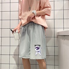 MK37225-P15冰丝短裤男士大码宽松休闲五分裤男运动中裤，男装休闲裤，电商A040