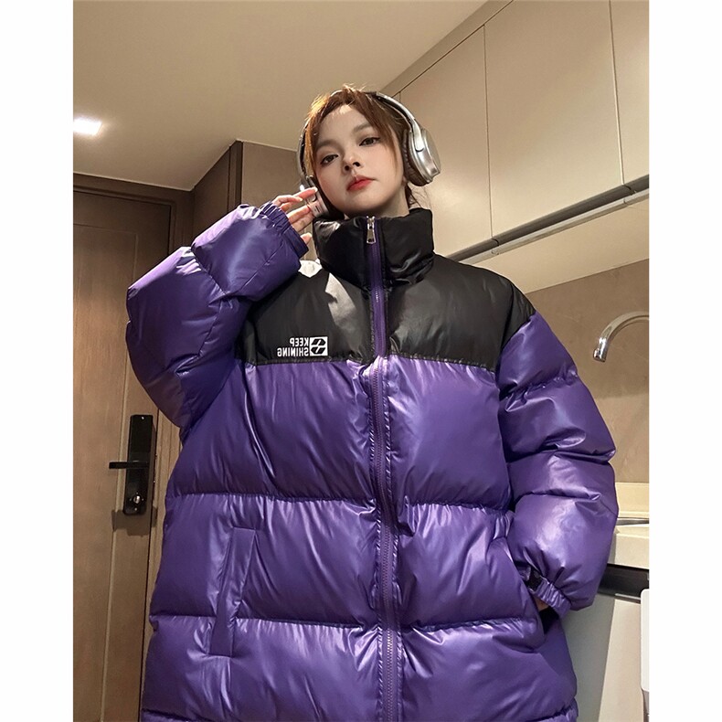EQ337撞色字母印花加厚保暖冬季棉衣外套男女情侣装面包服棉袄,男装棉衣,电商C306-1