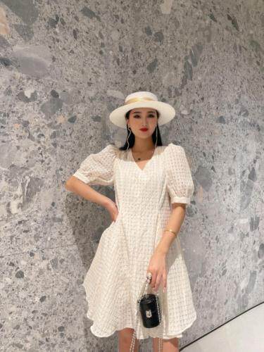 夏季新款韩版连衣裙，女装连衣裙，米壹