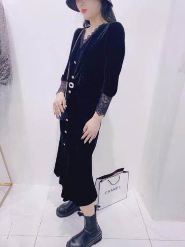 丝绒连衣裙，女装连衣裙，诗羽格格