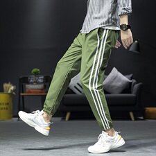 2021春装新款休闲运动裤宽松港风大码束脚裤哈伦九分裤K827-P35，男装休闲裤，电商A009A（原A058A）