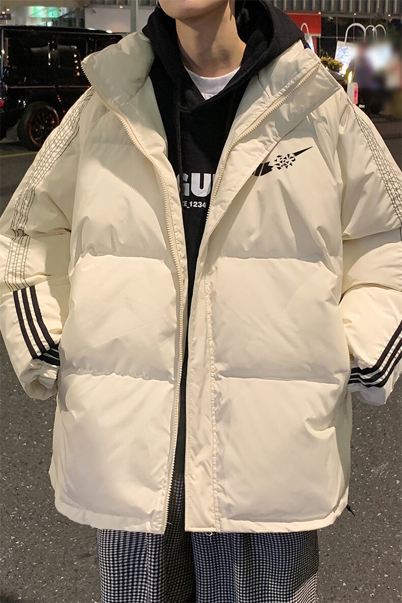 港风冬季新款织带立领羽绒服男潮宽松印花新YR6110P225控268,男装羽绒服,电商A268A