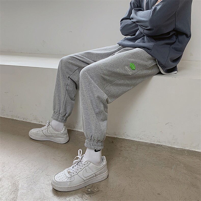 2021春秋装网红潮流贴标休闲大码运动裤男DK686P45限价68,男装休闲裤,电商A089-1