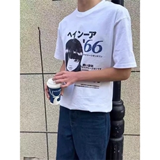 新款美式复古短袖夏季情侣百搭短袖重磅正肩上衣QTX82，男装T恤，星座208-5