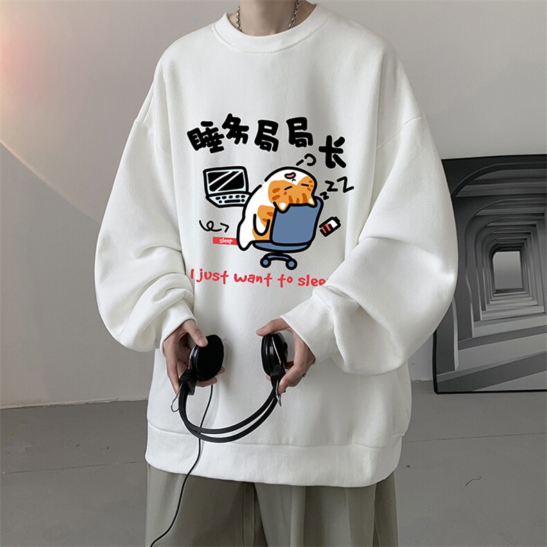 圆领卫衣男超大码胖子肥佬大号长袖t恤S6447-P28,男装卫衣,电商A040