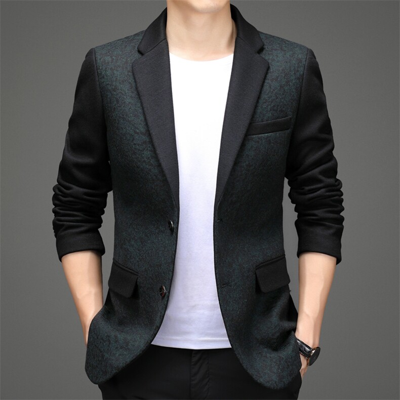 羊毛呢外套男士冬季休闲单西服宽松商务休闲西装YLA8608-P220,男装西服,电商B212（原钱塘6029）