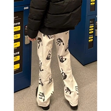 美式高街手掌印花男女hiphop潮牌炸街微喇牛仔裤设计感L66222-P41，男装牛仔裤，星座1008