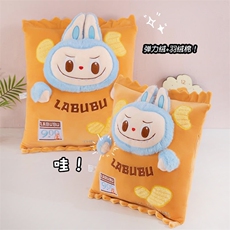Labubu薯片抱枕大号婚庆玩偶娃娃机公仔婚礼娃娃毛绒批货跨境
