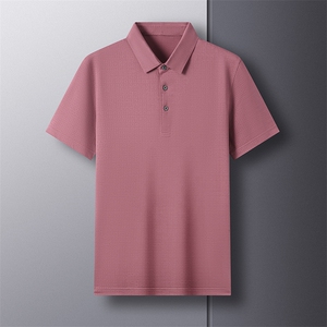 QLM33915男式夏季新款中老年T恤衫男短袖翻领休闲polo体恤图片