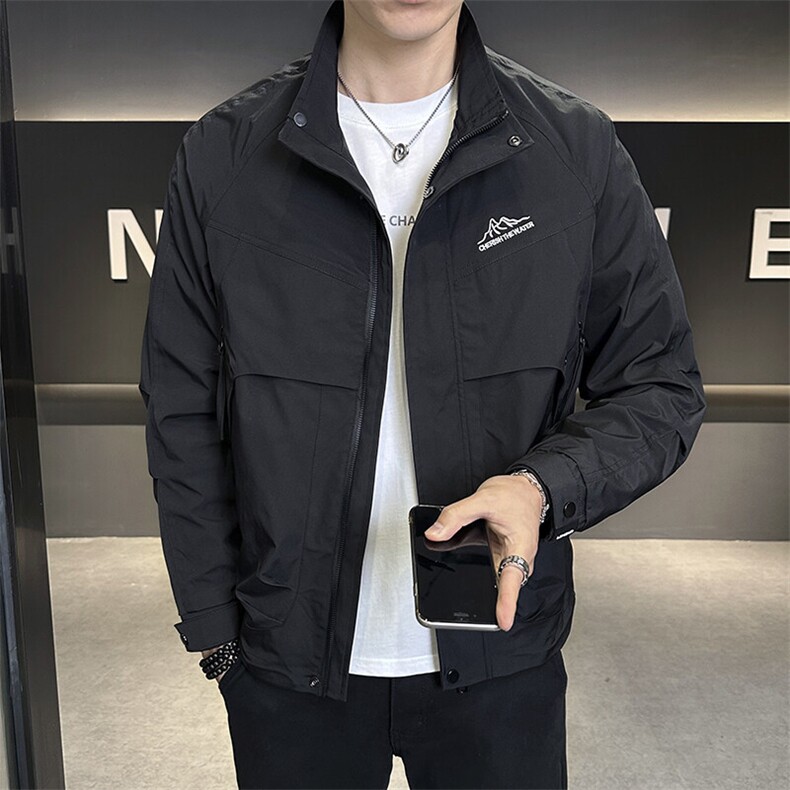 春季新款男士立领工装休闲简约百搭夹克外套上衣8816P70,男装夹克,电商B226-2（原B217-2）