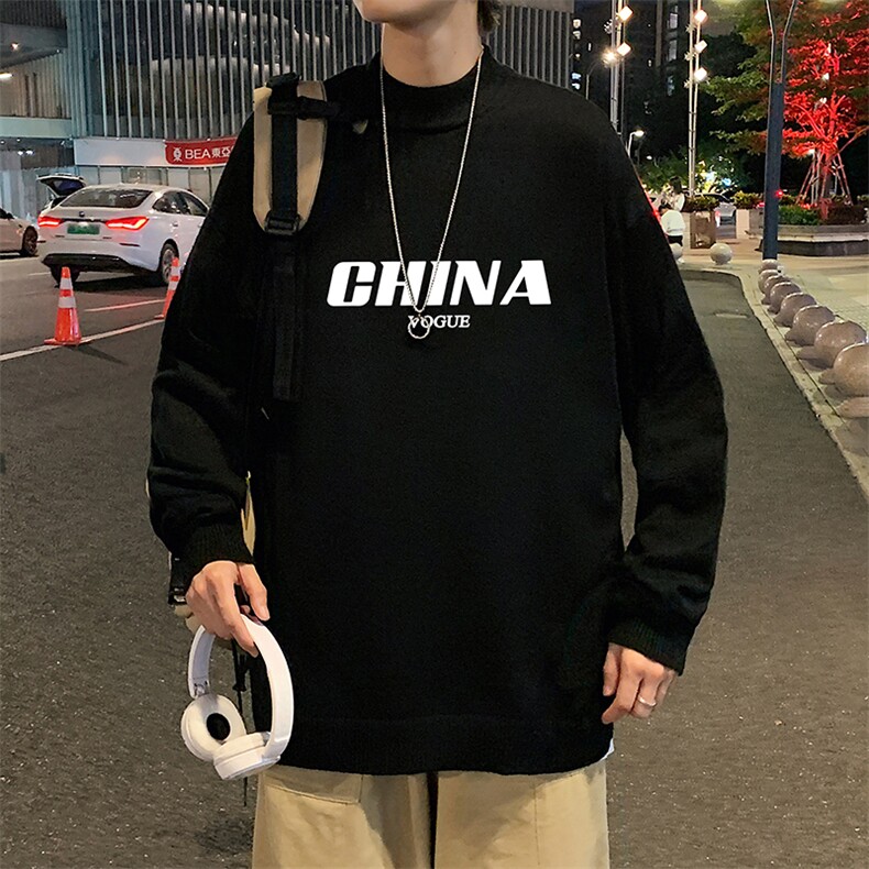 M18001-P45加绒款-P65半高领毛衣男士大码针织衫男毛线衣男,男装针织衫/毛衣,电商A040