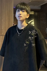 量大优供视频重磅麂皮绒短袖t恤男JT516-特p19，男装T恤，电商B371