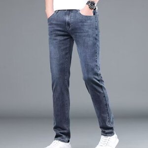 1506-1/KK5591/P50不掉色牛仔裤男士修身小直筒高端弹力百搭百搭图片