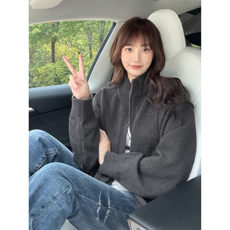 自在显格调法式高级感开衫毛衣休闲美学显时尚时髦毛衣HY863TP60,男装针织衫/毛衣,电商A102B